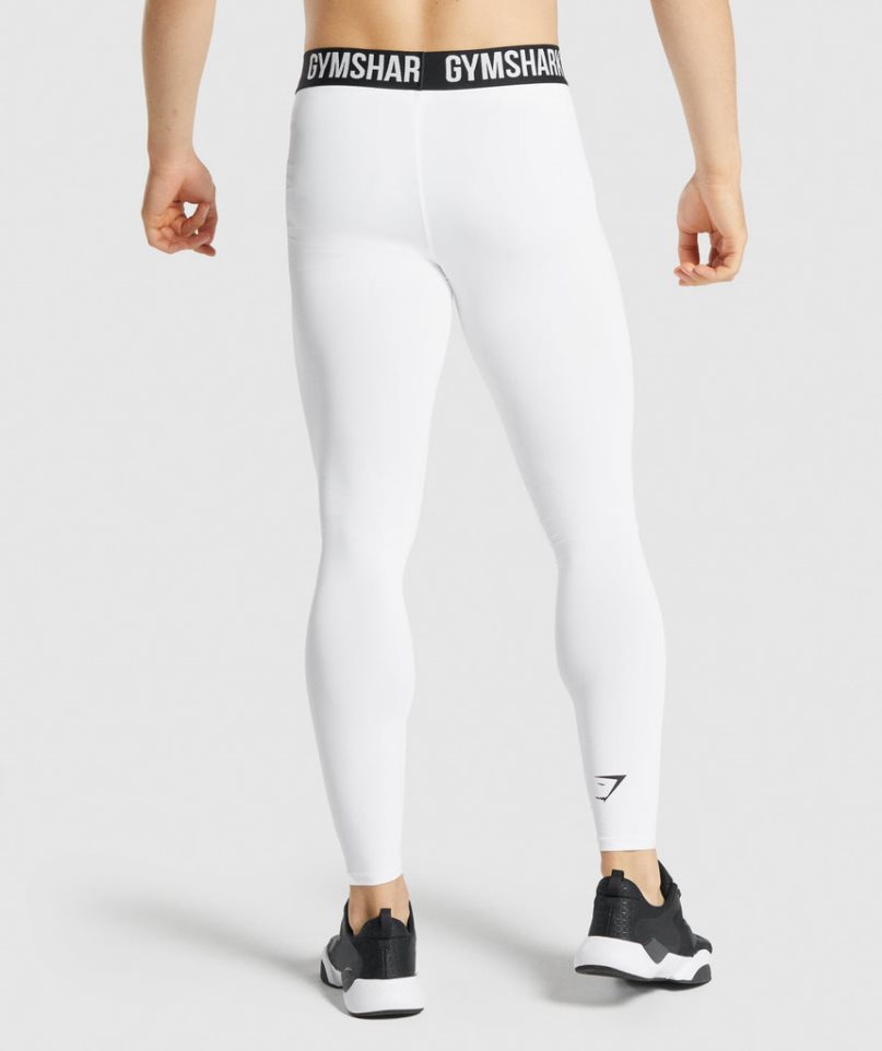 Legginsy Gymshark Element Baselayer Męskie Białe | PL 503CAO